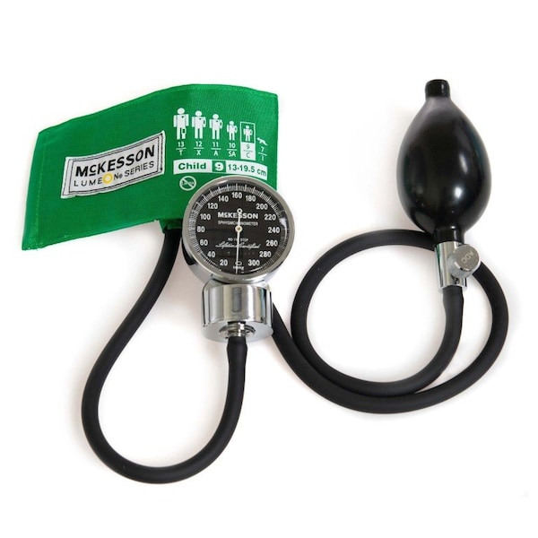Mckesson Aneroid Sphygmomanometer, 13 - 19.5 cm Circumference, Green, 20PK 01-700-9CGRGM - main